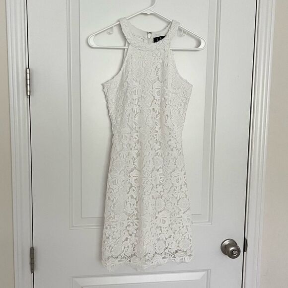 Love Poem Ivory Lace Mini Dress - Picture 3 of 10